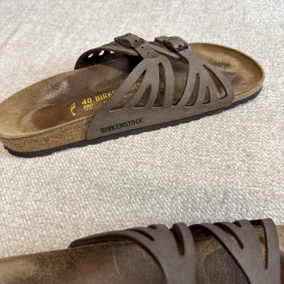Birkenstock Grenada Softbed Leather Womens Brown Suede Sandals with Buckles - 40 - Picture 5 of 7